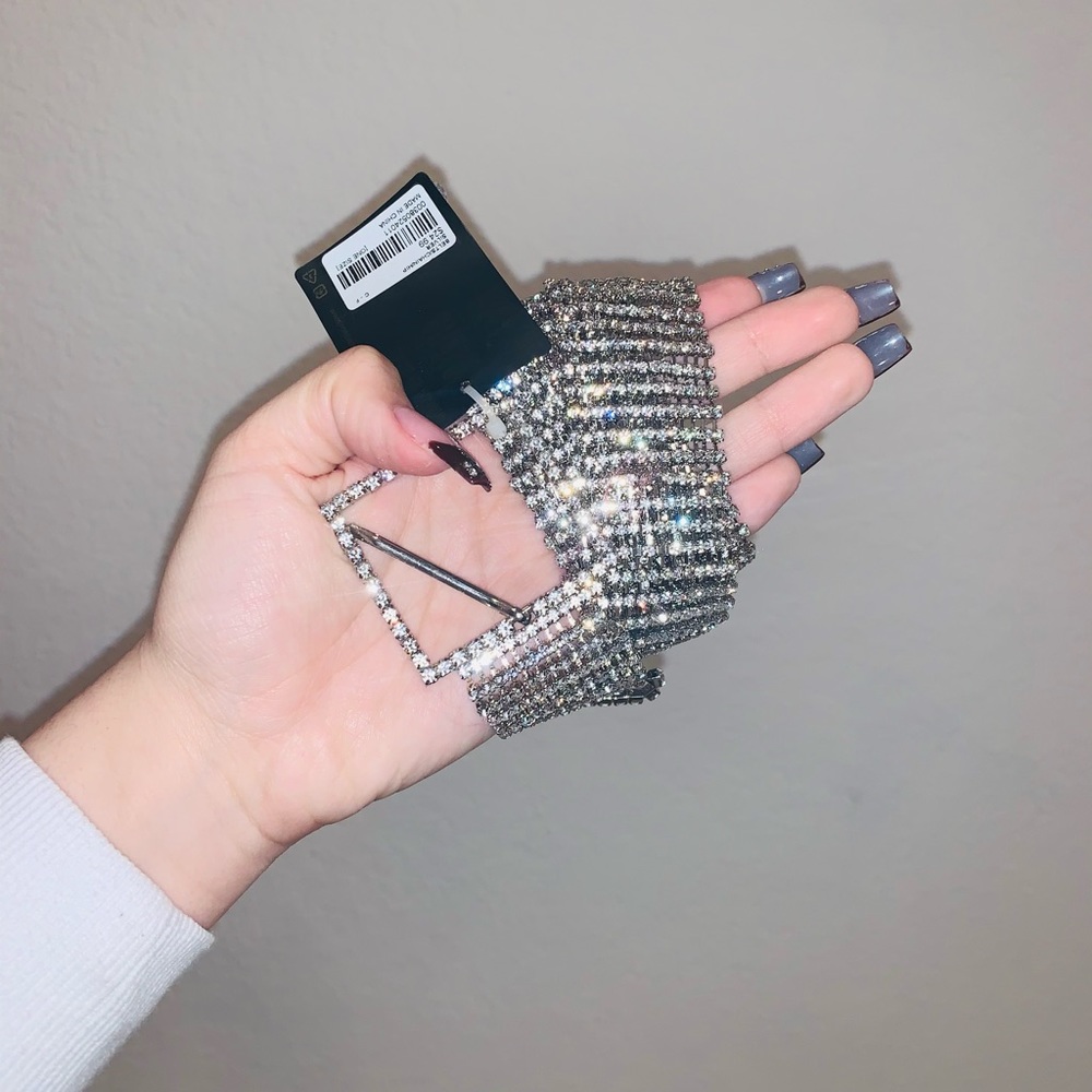 Forever 21 decked out rhinestone belt.